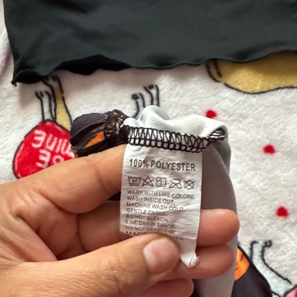 Pumpkin Print Black and Orange Pajama Set - Picture 6 of 6